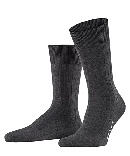 FALKE Herren Socken Milano M SO Fil d´Écosse Baumwolle gemustert 1 Paar, Grau (Anthracite Melange 3190), 45-46 von FALKE