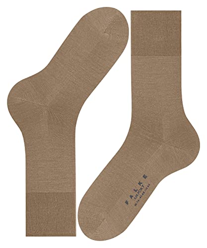 FALKE Herren Socken Airport M SO Wolle Baumwolle einfarbig 1 Paar, Braun (Camel 5038), 41-42 von FALKE