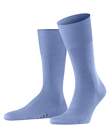 FALKE Herren Socken Airport M SO Wolle Baumwolle einfarbig 1 Paar, Blau (Cornflower Blue 6554), 41-42 von FALKE