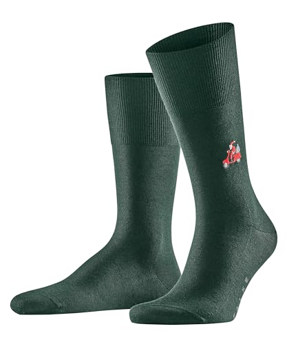 FALKE Herren Socken Airport Driving Santa Schurwolle Baumwolle gemustert 1 Paar, Grün (Hunter Green 7441), 39-40 von FALKE