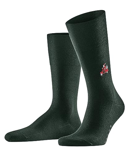 FALKE Herren Socken Airport Driving Santa Schurwolle Baumwolle gemustert 1 Paar, Grün (Hunter Green 7441), 41-42 von FALKE