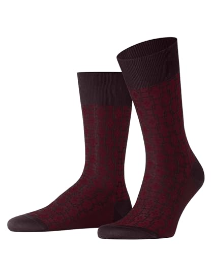 FALKE Herren Socken Artwork Tie M So Baumwolle gemustert 1 Paar, Rot Bordeaux 8100, 47-48 von FALKE