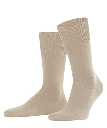 FALKE Herren Socken ClimaWool M SO Lyocell Wolle einfarbig 1 Paar, Beige (Pebble Melange 4044), 43-44 von FALKE