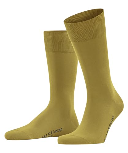 FALKE Herren Socken Cool 24/7 M SO Baumwolle einfarbig 1 Paar, Gelb (Nugget 1222) neu - umweltfreundlich, 45-46 von FALKE