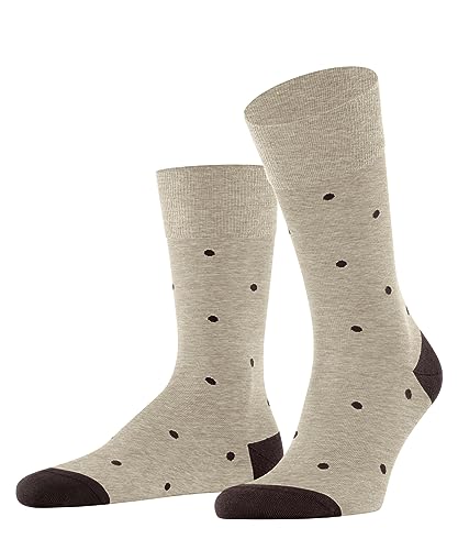 FALKE Herren Socken Dot M SO Baumwolle gemustert 1 Paar, Beige (Taupe Melange 4045), 43-46 von FALKE