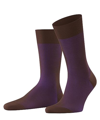 FALKE Herren Socken Fine Shadow Baumwolle gemustert 1 Paar, Braun (Brandy 5167), 41-42 von FALKE