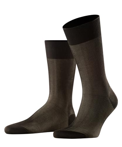 FALKE Herren Socken Fine Shadow M SO Baumwolle gemustert 1 Paar, Braun (Brown 5931), 39-40 von FALKE