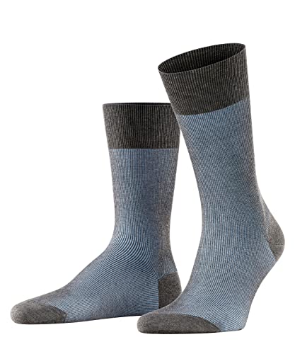 FALKE Herren Socken Fine Shadow M SO Baumwolle gemustert 1 Paar, Grau (Grey-Bleue 3196), 39-40 von FALKE