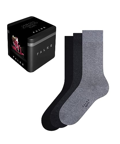 FALKE Herren Socken Happy Giftbox 3-Pack M SO Baumwolle einfarbig 3 Paar, Mehrfarbig (Sortiment 0050), 39-42 von FALKE