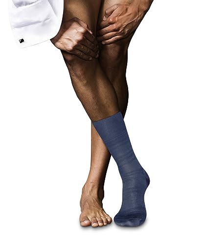 FALKE Herren Socken Highshine M So Seide Baumwolle gemustert 1 Paar, Blau Bluestone 6067, 45-46 von FALKE