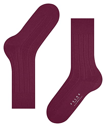 FALKE Herren Socken Lhasa Rib Wolle Kaschmir einfarbig 1 Paar, Rot (Red Plum 8236), 39-42 von FALKE