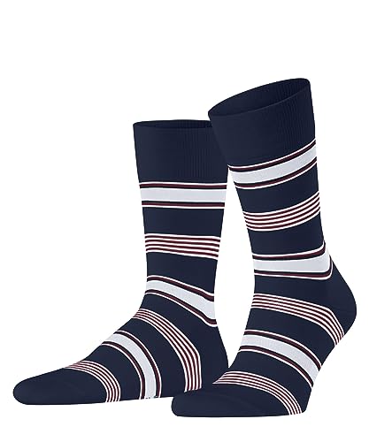 FALKE Herren Socken Marina Stripe Biologische Baumwolle gemustert 1 Paar, Blau (Royal Blue 6000), 39-40 von FALKE