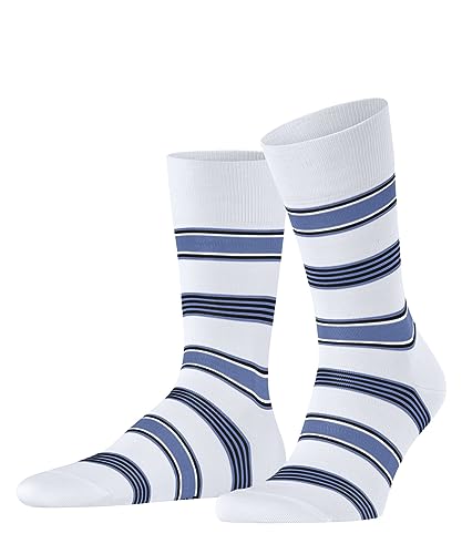 FALKE Herren Socken Marina Stripe Biologische Baumwolle gemustert 1 Paar, Weiß (White 2000), 41-42 von FALKE