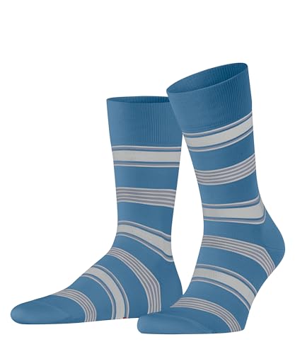 FALKE Herren Socken Marina Stripe M SO Baumwolle gemustert 1 Paar, Blau (Nautical 6531), 41-42 von FALKE