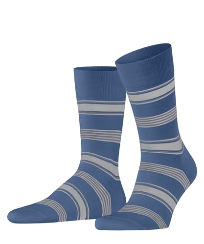 FALKE Herren Socken Marina Stripe M SO Baumwolle gemustert 1 Paar, Blau (Nautical 6531), 41-42 von FALKE