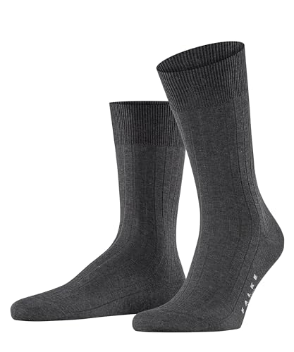 FALKE Herren Socken Milano M SO Fil d´Écosse Baumwolle gemustert 1 Paar, Grau (Anthracite Melange 3190), 45-46 von FALKE