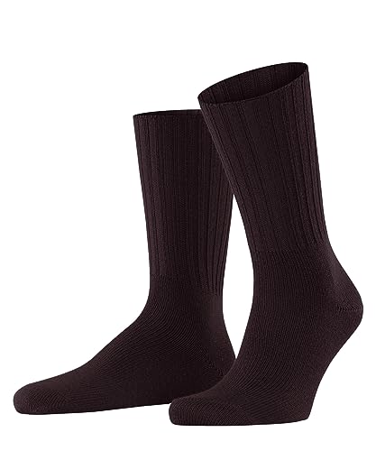 FALKE Herren Socken Nelson M SO Wolle einfarbig 1 Paar, Rot (Barolo 8596), 43-46 von FALKE