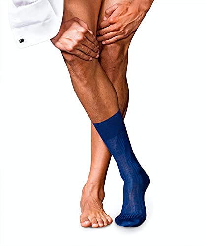 FALKE Herren Socken No. 10 M SO Pure Fil d´Écosse Baumwolle einfarbig 1 Paar, Blau (Royal Blue 6000), 43-44 von FALKE