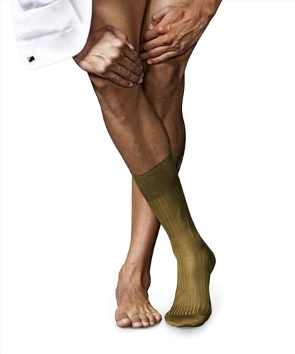 FALKE Herren Socken No. 10, Pure Fil d´Écosse Baumwolle, 1 Paar, Grün (Brass 7544), 45-46 von FALKE