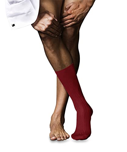 FALKE Herren Socken No. 10 M SO Pure Fil d´Écosse Baumwolle einfarbig 1 Paar, Rot (Cardinal 8156), 41-42 von FALKE