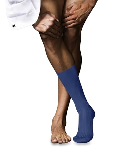 FALKE Herren Socken No. 10 M So Pure Fil d´Écosse Baumwolle einfarbig 1 Paar, Blau Deep Water 6809, 43-44 von FALKE