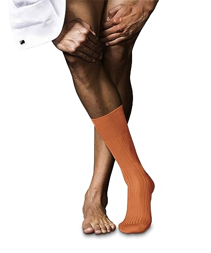 FALKE Herren Socken No. 10 Pure Fil d´Écosse Baumwolle einfarbig 1 Paar, Rot (Fire 8150), 43-44 von FALKE