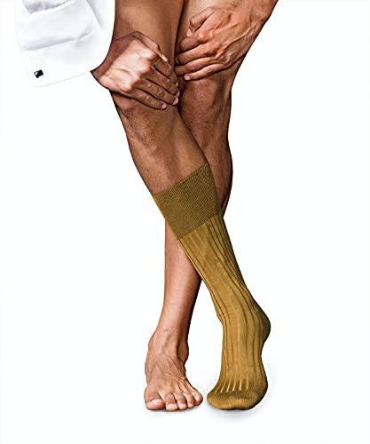 FALKE Herren Socken No. 13, Feinste Piuma Baumwolle, 1 Paar, Grün (Brass 7544), 43-44 von FALKE