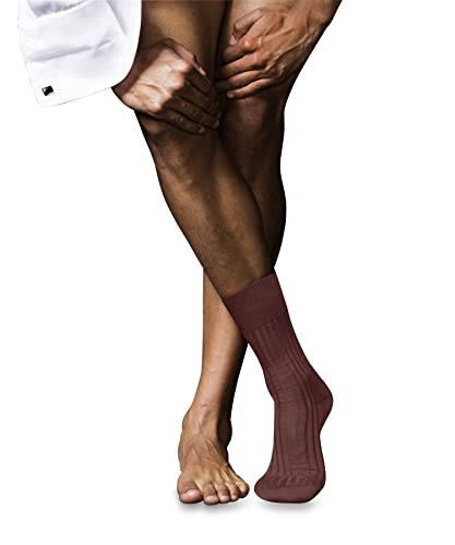 FALKE Herren Socken No. 13, Feinste Piuma Baumwolle, 1 Paar, Rot (Rust 8214), 43-44 von FALKE