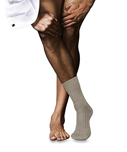 FALKE Herren Socken No. 13 M So feinste Piuma Baumwolle einfarbig 1 Paar, Beige Wheat Melange 4087, 41-42 von FALKE