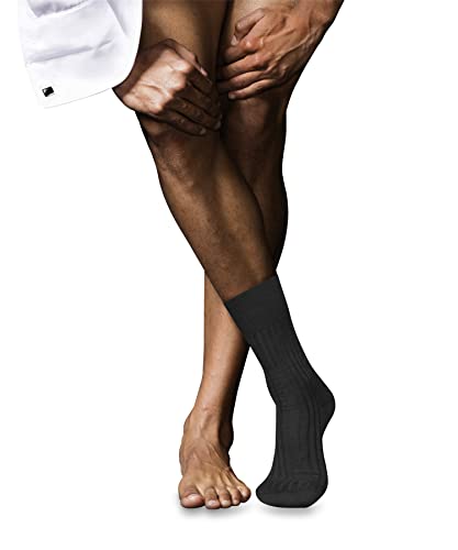 FALKE Herren Socken No. 13 M SO feinste Piuma Baumwolle einfarbig 1 Paar, Grau (Anthracite Melange 3095), 45-46 von FALKE