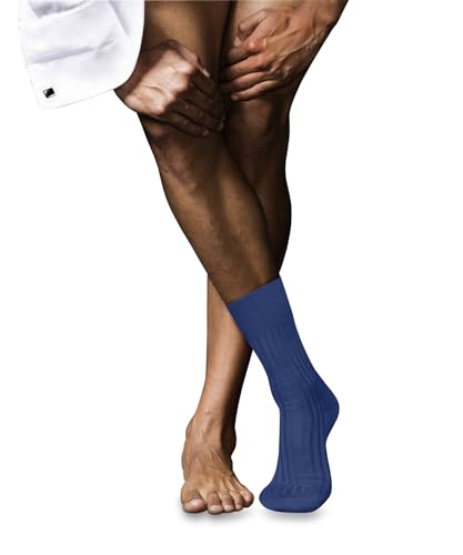 FALKE Herren Socken No. 13 M So feinste Piuma Baumwolle einfarbig 1 Paar, Blau Deep Water 6809, 41-42 von FALKE