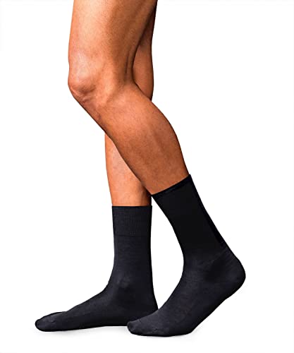 FALKE Herren Socken No. 15 M SO Baumwolle einfarbig 1 Paar, Blau (Dark Navy 6370), 43-44 von FALKE
