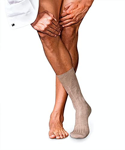 FALKE Herren Socken No. 2 M SO Kashmir einfarbig 1 Paar, Braun (Pebble Melange 5416), 39-40 von FALKE