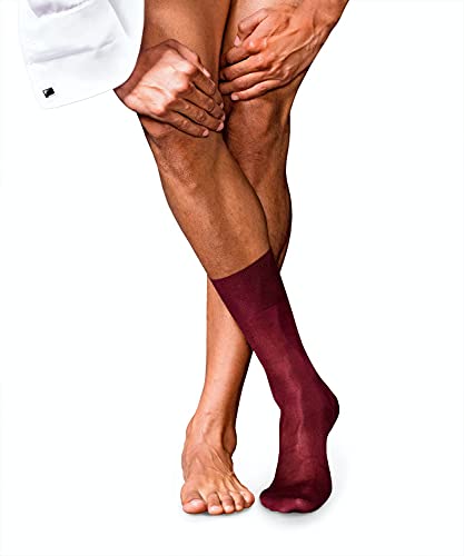 FALKE Herren Socken No. 4 M SO Seide einfarbig 1 Paar, Rot (Barolo 8596), 39-40 von FALKE