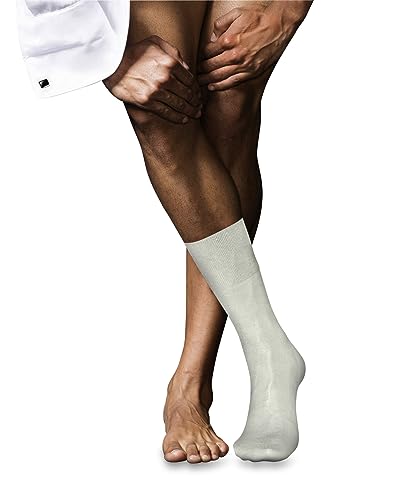 FALKE Herren Socken No. 4 M SO Seide einfarbig 1 Paar, Weiß (Off-White 2040), 39-40 von FALKE