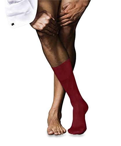 FALKE Herren Socken No. 9 M SO Pure Fil d´Écosse Baumwolle einfarbig 1 Paar, Rot (Cardinal 8156), 41-42 von FALKE