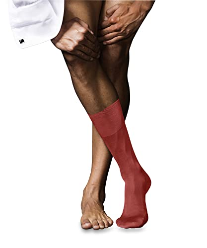 FALKE Herren Socken No. 9, Pure Fil d´Écosse Baumwolle, 1 Paar, Rot (Orange 8655), 43-44 von FALKE