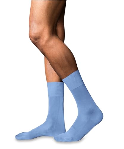 FALKE Herren Socken No. 9 M SO Pure Fil d´Écosse Baumwolle einfarbig 1 Paar, Blau (Arcticblue 6367), 45-46 von FALKE