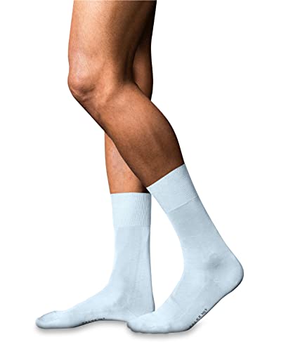 FALKE Herren Socken No. 9 M SO Pure Fil d´Écosse Baumwolle einfarbig 1 Paar, Blau (Light Blue 6594), 41-42 von FALKE