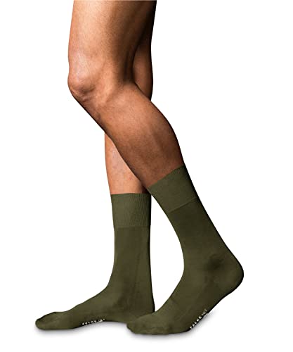 FALKE Herren Socken No. 9 M SO Pure Fil d´Écosse Baumwolle einfarbig 1 Paar, Grün (Artichoke 7436), 45-46 von FALKE