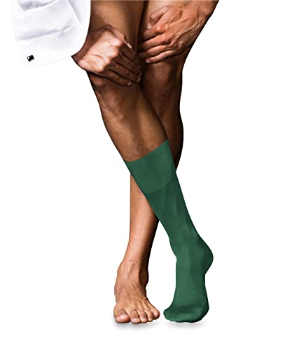 FALKE Herren Socken No. 9 M SO Pure Fil d´Écosse Baumwolle einfarbig 1 Paar, Grün (Hunter Green 7441), 45-46 von FALKE