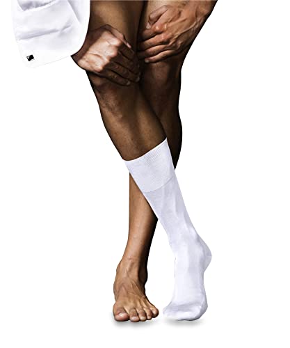 FALKE Herren Socken No. 9 M SO Pure Fil d´Écosse Baumwolle einfarbig 1 Paar, Weiß (White 2000), 45-46 von FALKE