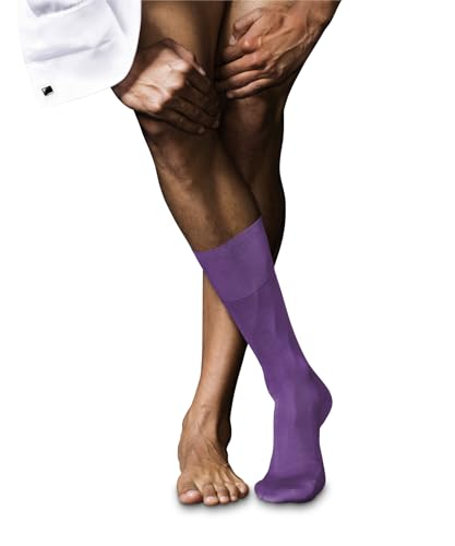 FALKE Herren Socken No. 9 M So Pure Fil d´Écosse Baumwolle einfarbig 1 Paar, Lila Pink Iris 8943, 43-44 von FALKE