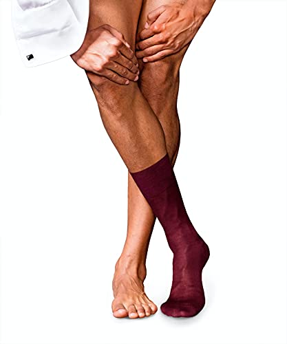 FALKE Herren Socken No. 9 M So Pure Fil d´Écosse Baumwolle einfarbig 1 Paar, Rot Barolo 8596, 39-40 von FALKE