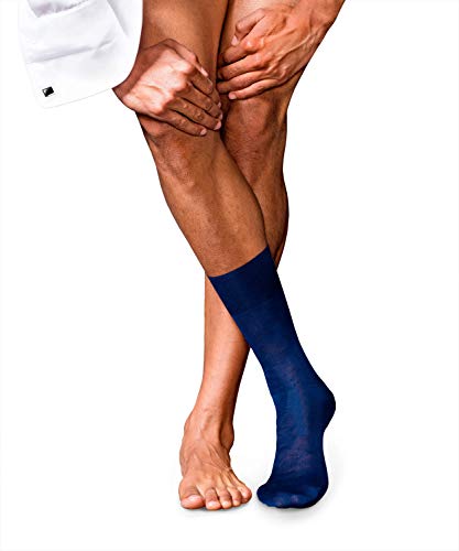 FALKE Herren Socken No. 9 M SO Pure Fil d´Écosse Baumwolle einfarbig 1 Paar, Blau (Royal Blue 6000), 39-40 von FALKE