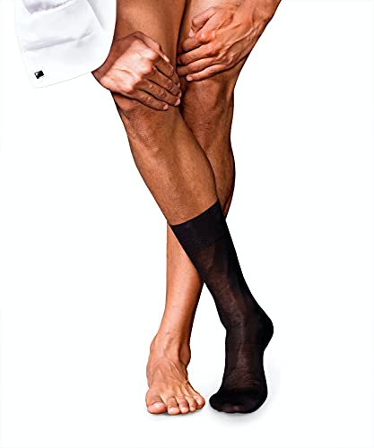 FALKE Herren Socken No. 9 M SO Pure Fil d´Écosse Baumwolle einfarbig 1 Paar, Schwarz (Black 3000), 41-42 von FALKE