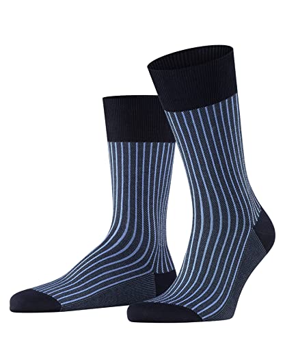 FALKE Herren Socken Oxford Stripe M SO Baumwolle gemustert 1 Paar, Blau (Dark Navy 6375), 47-48 von FALKE