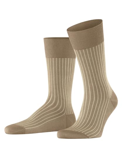 FALKE Herren Socken Oxford Stripe M SO Baumwolle gemustert 1 Paar, Braun (Camel 5038), 41-42 von FALKE