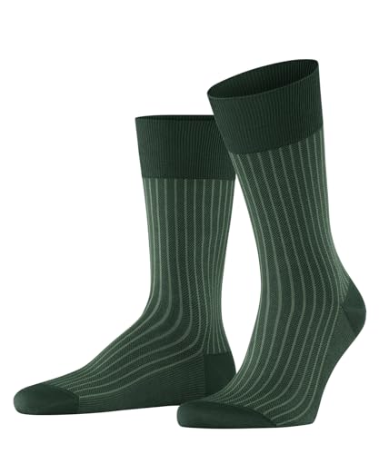 FALKE Herren Socken Oxford Stripe M SO Baumwolle gemustert 1 Paar, Grün (Hunter Green 7441), 43-44 von FALKE