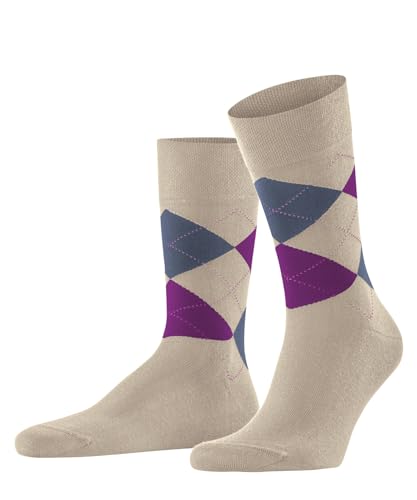 FALKE Herren Socken Sensitive Argyle M SO Baumwolle mit Komfortbund 1 Paar, Braun (Cafe Latte 4360), 43-46 von FALKE